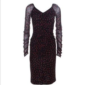 Dolce and Gabbana ruched silk dress